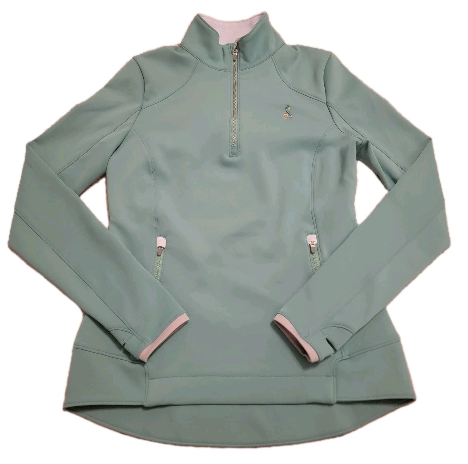 Zero Restriction Sofia 1/4 Zip Pullover Green Wom… - image 1