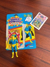 Vintage Kenner Super Powers DR FATE 1985 Complete W/ Canadian Cardback Comic