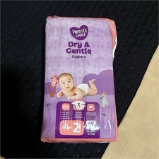 Parent's Choice Dry  Gentle Diapers Size 2 White Unisex 12-18 lbs 40 Count