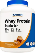 Nutricost Whey Protein Isolate (Salted Caramel, 5LBS) 5 Pound (Pack of 1) 