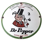 Vintage Dr Pepper Sign - Porcelain Soda Cola Beverage Gas Service Station Sign