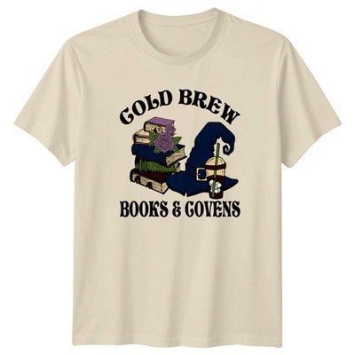Cold Brew Books & Covens Damen T-Shirt Witchy Reader Hexerei Geburtstag