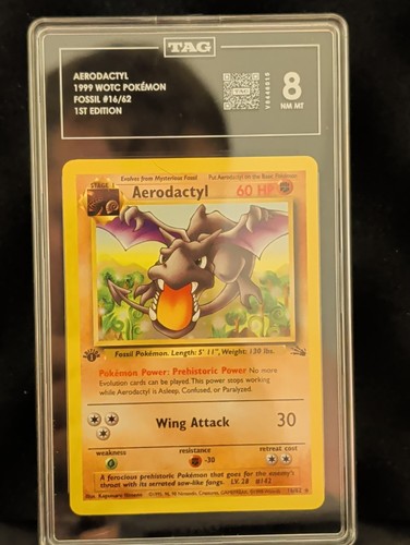 Aerodactyl (1st Edition) graded TAG 8 for sale on eBay