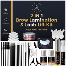 Lash Lift Kit, Eyebrow Lamination Kit, 2-in-1 Solution, At Home Brow Lamination