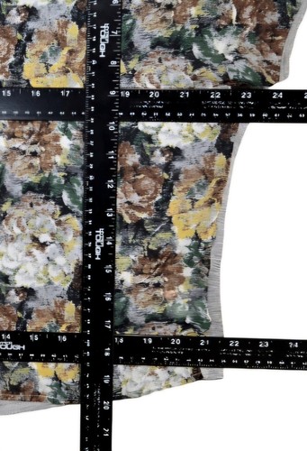 Nordstrom H.I.P. Happening In The Present Mixed Media Antique Floral Boxy Top L - Picture 8 of 12