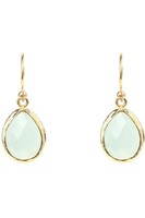 Latelita Petite Tropfenohrringe Aquamarin Chalcedon Gelbgold 925 Sterling Silber