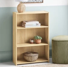  3-Shelf Bookcase - natural wood -Free Shipping