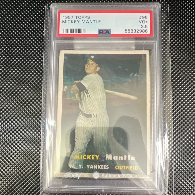 Topps 1957 Mickey Mantle New York Yankees #95 Base Set PSA 3.5