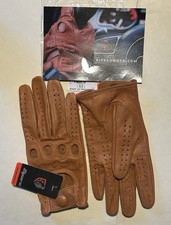 Riparo Women's Genuine Leather Full-Finger Driving Gloves -Cognac Size 6.5 Small