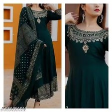 Indian Readymad Rayon Kurta Kurtis Dupatta Set for Women's Party Festive Outfit