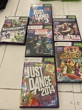 Dance Central & Just Dance Xbox 360 Kinect Dance Kinect Sensor Games Lot of 6