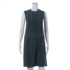 Prada Acetate Dress 38 Ladies' Gray P33A0