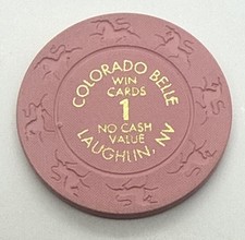 Colorado Belle Pink 1 Win Cards Chip Laughlin Nevada Unicorn Mold 2001