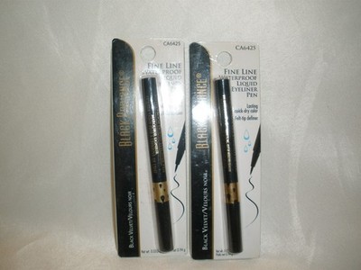 New 2 Pack Black Radiance Fine Line Waterproof Liquid Eyeliner Pens Black Velvet