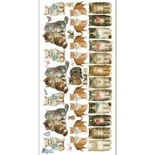 Violette Stickers Rows of Cats Sticker Sheet Cat Kitten Journal Scrapbook Crafts
