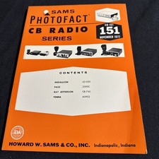 SAMS Photofact CB Radio Series Manual CB 151 November 1977