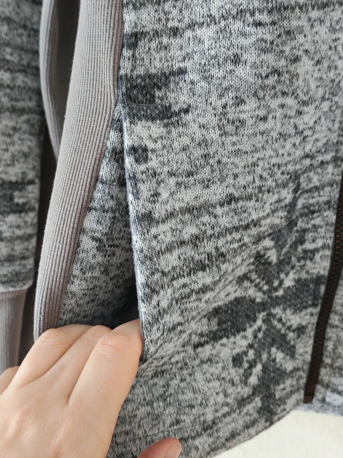 Avalanche Grey Patterned Sherpa Lined Hoodie - Si… - image 6