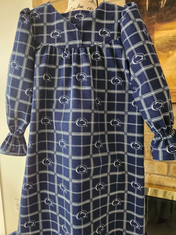 Camisón de franela con logotipo de león Nittany Univ ropa de dormir hecha a mano para niños S4 Foto 3 de 4