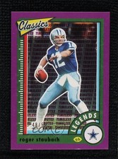 2022 Classics Legends Timeless Tributes Purple 48/50 Roger Staubach HOF 0wx2