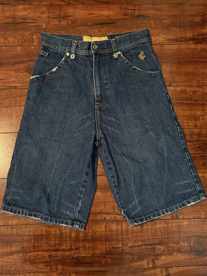 Crazy Rare 2000s Y2K Skater Rocawear Women’s Vintage Baggy Denim Shorts Size 10 - Image 4 of 4