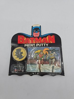 Vintage 1966 Batman Print Putty Book Colorforms NPP DC Comics Toy SEALED RARE