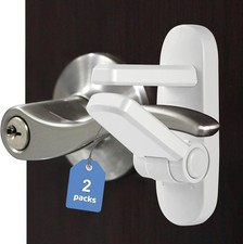 Childproof Door Lever Lock Baby safety locks for doors 2 Pack Improved door sa
