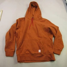 Topo Designs Hoodie Mens Large Long Sleeve Hooded Pullover Orange Pockets