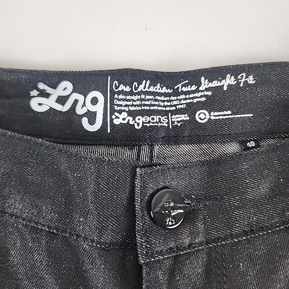 Pantalones de mezclilla LRG Lifted Research Group colección Core calce recto verdadero para hombre 40x34 Foto 3 de 4