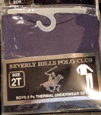 Beverly Hills Polo Club Purple Boys 2-Piece Thermal Underwear Set Size 2T - 2yrs
