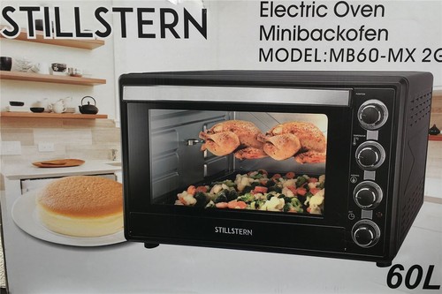 Stillstern 3-in-1 Minibackofen Backautomat mit Umluft Pizza-Ofen 60 Liter NEU! - Bild 2 von 2