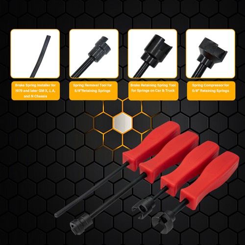 8pc Brake Shoe Service Tool Kit Removal & Instaler Retaining Spring Pliers Spoon - Picture 9 of 14
