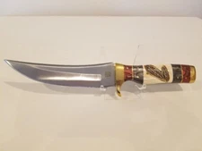 HUNTSMAN FIXED BLADE FEATHER BOWIE KNIFE