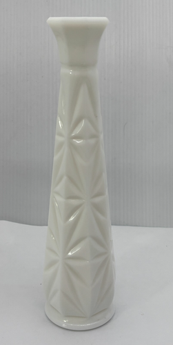 2 Stück Milchglas Knospenvasen Anchor Hocking Starburst & Hoosier Glas gerippt - Bild 2 von 18