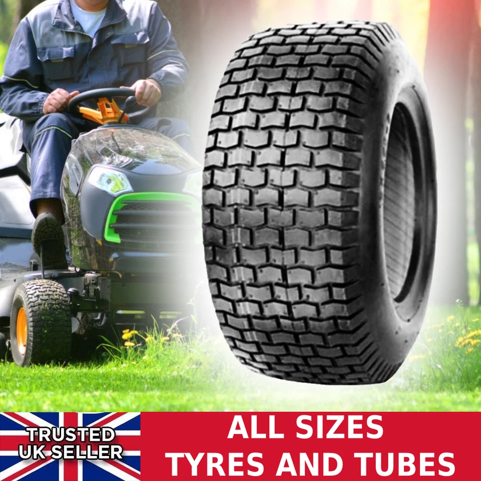 All Sizes Turf Tyres + Tubes For Lawn Mower, Golf Buggy, Ride on Mower, Tractor