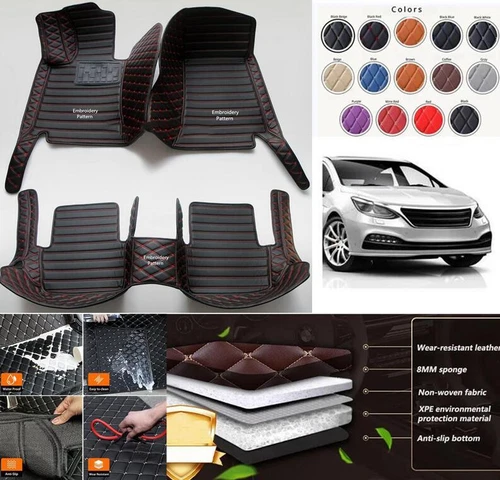 For Audi S1 S3 S4 S5 S6 S7 S8 Car Floor Mats Custom Auto Carpets Pads Waterproof - Foto 31 di 34