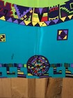 Rare Vintage Nini Ferrucci Silk Scarf Bold Aztec pattern scarf, square 39 x 37 — photo 4