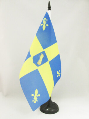 Drapeau de table Royaume de France Grandes Armes 15x10cm - royaliste