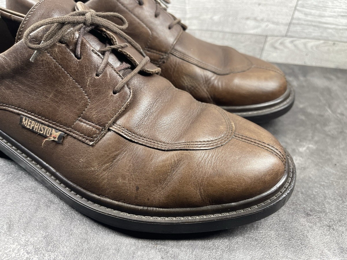 Mephisto Air Relax Mens Shoes Dark Brown Leather Comfort Bike US Sz 10 Derby Mephisto Air Relax Goodyear Welt Brown Leather Derby bike  main image 4
