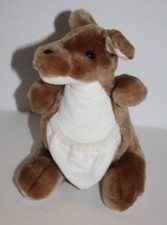 Kangaroo Sits 7" Small Brown White Plush Stuffed Animal Soft Toy Steven Smith