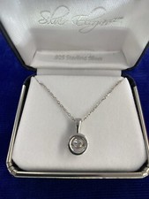 Sterling silver "Dancing Diamond" necklace, please read description