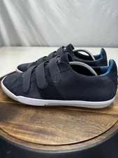 Plae Larkin Shoes Women Size 11.5 Men Size 10 Blue Leather Hook &Loop NO INSOLES