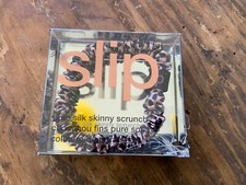SLIP Silk Skinnie Hair Tie Scrunchie Leopard Black Dotted New Damaged Box