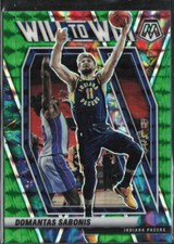2020-21 Panini Mosaic #19 Domantas Sabonis Will to Win Mosaic Green Prizm Pacers