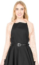 BlackButterfly Floral Lace Long Sleeve Open Bolero Jacket Blouse Shrug Top