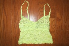 S    VINTAGE   VICTORIA'S SECRET LINED GREEN MINT BRALETTE CAMI SLEEP TEE BRA TOP