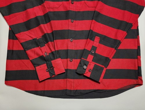 DIXXON Mens XL Flannel The Cobain Nirvana Red Black Button Front Shirt - Picture 9 of 24
