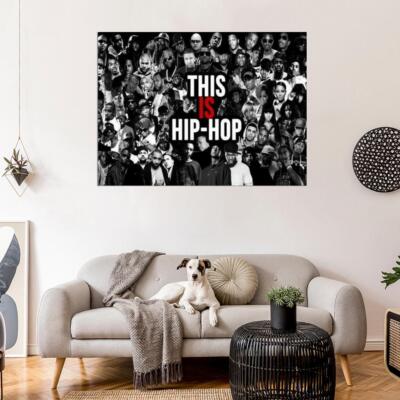 Retro Hip Hop Rap Album Wall Collage Kit - 50Pcs 4x6" Music Poster Prints With Adhesive, Bedroom Decor For Teens