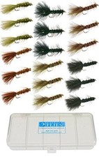 Terrestrial Dry Fly Fishing Flies – Fishing Kit w/Fly Box & 12 Dry Flies for ...
