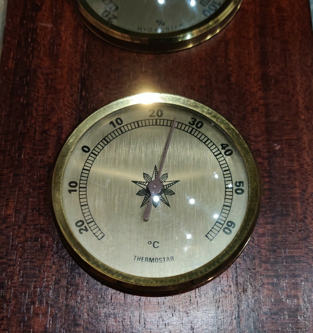 Thermomètre Rond En Bois BAROSTAR 903C72T - Design - Neuf Sous Emballage