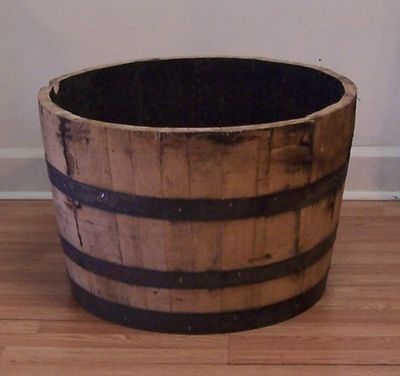 Authentic Half Whiskey Barrel Tub Planter-FREE SHIPPING